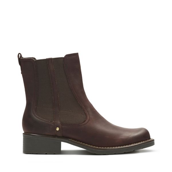 Clarks Womens Orinoco Club Chelsea Boots Burgundy | USA-5302169